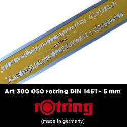 ROTRING 5 mm Yazı Şablonu