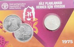 FAO AİLE PLANLAMASI  5 KURUŞ 1975 ÇİL HATIRA KİTİNDE