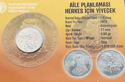 FAO AİLE PLANLAMASI  5 KURUŞ 1975 ÇİL HATIRA KİTİNDE