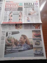 Sözcü Pazar Gazetesi - 15 Temmuz 2018 - Tuba Ünsal'ın Romantik Tatiline Hayran Tepkisi - Tarkan Baba Oldu Tebrik Yağıyor - Bade İşçil Ben Hep Top Model Kalacağım - Burçin Terzioğlu Evlenmeyi Düşünmüyorum - Tuba Büyüküstün Umut Evirgen Konser Aşıkları - Festivalin Gelirleri Tohum Otizm Vakfı'na - Joan Baez Türkiye Benim İçin Özel Bir Ülke