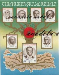 Efemera - Cumhurbaşkanlarımız Pulu / Mustafa Kemal Atatürk, İsmet İnönü, Celal Bayar, Cemal Gürsel, Cevdet Sunay, Fahri Korutürk, Kenan Evren - kitantik - kitaLog