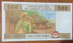 ORTA  AFRİKA 500 FRANG.(C) ÇAD ÇİL.2002.  KAĞIT PARA