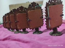 Antika Sarı Pirinç Fotoğraf Çerçevesi 4 Adet Avrupa Gayet temiz,Kırık veya çatlak degildir,camı üzerindedir.