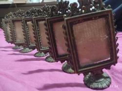 Antika Sarı Pirinç Fotoğraf Çerçevesi 4 Adet Avrupa Gayet temiz,Kırık veya çatlak degildir,camı üzerindedir.