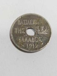 P37---MADENİ PARA 1912 YUNANİSTAN 10 LEPTA