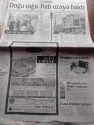 Milliyet Gazetesi - 8 Eylül 2000 - Mersin'de Susurluk İzi - İstanbul Gözaltında - Ankara Devlet Güvenlik Mahkemesi Sivas Katliamı İle İlgili Gerekçeli Kararı - Yananları Zevkle İzlediler - Diyanet İmamların Peşine Müfettiş Taktı - İsrail Filistin Barış Başka Bahara Kaldı - Yaser Arafat - Milenyum Zirvesi - Atlara Af Geliyor - Haluk Kırcı Engelini Rahat Aştılar