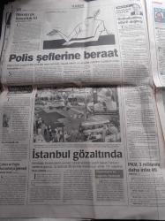 Milliyet Gazetesi - 8 Eylül 2000 - Mersin'de Susurluk İzi - İstanbul Gözaltında - Ankara Devlet Güvenlik Mahkemesi Sivas Katliamı İle İlgili Gerekçeli Kararı - Yananları Zevkle İzlediler - Diyanet İmamların Peşine Müfettiş Taktı - İsrail Filistin Barış Başka Bahara Kaldı - Yaser Arafat - Milenyum Zirvesi - Atlara Af Geliyor - Haluk Kırcı Engelini Rahat Aştılar