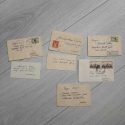 70 li yıllar Postadan Geçmiş 5 Adet  Mini Boy Zarf