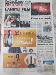 Sözcü Gazetesi, 16 Ağustos 2012, Necati Özgen, Hüseyin Aygün, Billur Kalkavan, Bade İşçil, Mirkelam, Aysel Sabancı, Özge Özberk, Kadir Doğulu, Cenk Eren, Burcu Güneş, Mustafa Ayata, Müşfik Kenter, Onur Çilingir, Zorba Saltürk, Arda Turan, Atletico Madrid, Necati Ateş, Ünal Aysal, Sadri Şener, Juan Figer, Oğuzhan Özyakup, Enver Türkileri