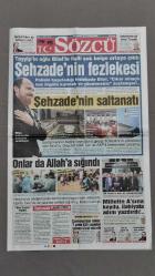 Sözcü Gazetesi 20 Şubat 2014 Bilal Erdoğan,Naz Elmas,Ahmet Kural,İlker Kaleli,Seda Sayan,Teoman,Özge Ulusoy,Sinan Oğan,Devlet Bahçeli,Mustafa Sarıgül,Abdullah Gül,Silvio Berlusconi,Semih Kaya,Roberto Mancini,Wesley Sneijder,Alper Potuk,Raul Meireles,Ünal Aysal,Tolga Zengin,İbrahim Hacıosmanoğlu