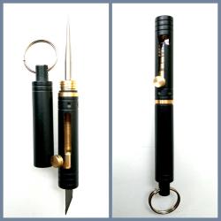 OMENİV'DEN SÜRGÜ MEKANİZMALI MİNİ MAKET BIÇAĞI BİSTÜRİ OYMA KESME DELME FONKSİYONLU ÇAKI BIÇAK ANAHTARLIK OUTDOOR