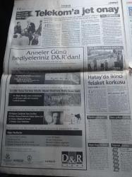 Milliyet Gazetesi - 13 Mayıs 2001 - Bülent Ecevit Hükümet Yerinde Duruyor - Devlet Bahçeli Uyum İçinde Çalışıyoruz - Ankara'da Kuban Kazak Uçtu - Cavit Kavak İzlenmekten Son Anda Kurtuldu -  Beyaz Enerji Soruşturma Dosyası - Kulak Süleyman Demirel'e Uzandı - En İyisi Benim Annem