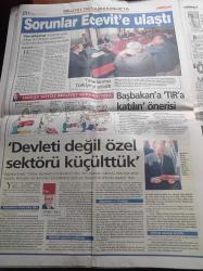Milliyet Gazetesi PAZAR EKONOMİ EKİ - 7 Ekim 2001 - Başbakan Bülent Ecevit  Devleti Değil Özel Sektörü Küçülttük - Köşk'e Telgraf Yağmuru - Başbakan'a TIR'a Katılın Önerisi - Zahir Şah Banknotu - ABD'den Yeni Casus  Uydu - ABD Dışişleri Bakanı Powell Altıpatları  Çekmedik - 10 Bin Asker Kabil'e Dayandı - Kırmızı Bültendeki Ladin -