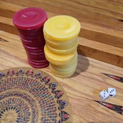 Ahşap Minyatür Tavla 1980 vintage