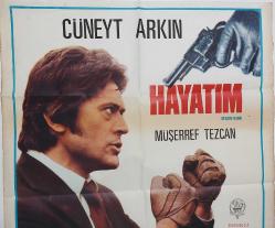 ESKİ DÖNEM HAYATIM-CÜNEYT ARKIN-MÜŞERREF TEZCAN-BİLAL İNCİ-SÜLEYMAN TURAN ORİJİNAL SİNEMA AFİŞİ ÇOK NADİRDİR