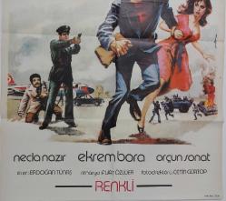 ESKİ DÖNEM BASKIN-CÜNEYT ARKIN-NECLA NAZIR-EKREM BORA-ORÇUN SONAT ORİJİNAL SİNEMA AFİŞİ ÇOK NADİRDİR