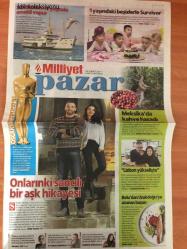 Milliyet Pazar Gazetesi , 26 Şubat 2017 , Sahibinden 40 Yaşında Emekli Vapur , Meksika'da Kahve Hasadı , 1 Yaşındaki Beşizlerle Survivor , Oscar'ı Kim Alacak , Onlarınki Sancılı Bir Aşk Hikayesi , Şükrü Özyıldız , Selin Şekerci , Lizbon Yükselişte , Eurovision'a Neden Yeniden Katılmalıyız , Türk Şefin Dünya Çapındaki Başarısı