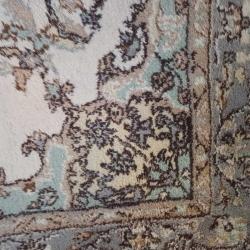 El dokuma Isparta Yün Halı ,krem,bej açık yeşil tonlarda