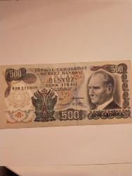 PARA  K 08 121 899 SERİ NOLU 6. EMİSYON 500 LİRA(ENDERRRR) ''ÇOK ÇOK TEMİZ'' STATÜSÜNDE