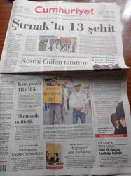 Cumhuriyet Gazetesi - 8 Ekim 2007 - Diyarbakır'daki Kazılarda En Eski Aşk Bulundu - Efes Pilsen'e NBA'de Övgü - Şırnak'ta 13 Şehit - Resmi Fethullah Gülen Tanıtımı - Kaos Paketi TBMM'de - Türkiye'ye Rus Bakışı Ekonomik Müttefik - Napolyon Artık Türk Kirazı - Küresel Tuzak Ilımlı İslam