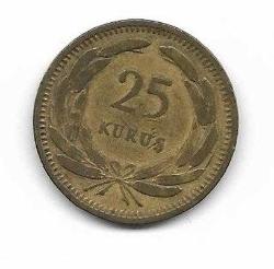 TC. 25 Kuruş 1955-ters (mp0723)