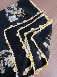 6 ADET İĞNE OYALI TÜLBENT YAZMA