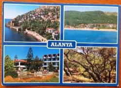 HEDİYE KARTPOSTALI, ALANYA'DAN ÇEŞİTLİ MANZARA KARELERİ, DENİZ, KUMSAL VE AĞAÇLAR, ARKASI YAZILMAMIŞ, RENKLİ, 12 X 17 CM EBADINDA - 1940'LAR, 1950'LER, 1960'LAR, 1970'LER 1980'LER