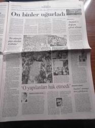 Cumhuriyet Gazetesi - 20 Mayıs 2009 - Aydınlığın Kızı Türkan Saylan'ı Onbinlerce Kişi Son Yolculuğuna Uğurladı - Sabih Kanadoğlu Abdullah Gül İçin İşlem Yapılmalı - Bakanlığa Dinleme Dersi - 19 Mayıs'ın 90. Yılında Tüm Yurtta Büyük Coşku - DTP'liler Direniyor - Çağdaş Yaşamı Destekleme Derneği - Werder Bremen Shahktar Donetsk UEFA Finali Şükrü Saraçoğlu Stadında