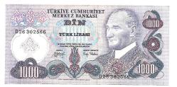 1000 Lira 6.Emisyon 2.Tertip D26 302566 (wb0089)