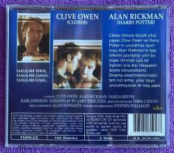 Kapat Gözlerimi - Close My Eyes (1991) Orjinal VCD Film ' Clive Owen - Alan Rickman '