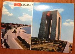 HEDİYE KARTPOSTALI, ÇANAKKALE ŞEHİTLER ABİDESİ, ARKASI YAZILI, RENKLİ, 10 X 15 CM EBADINDA - 1940'LAR, 1950'LER, 1960'LAR, 1970'LER 1980'LER