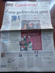 Cumhuriyet Gazetesi - 14 Ekim 2010 -  Büyük Kupa Efes Pilsenin - Emeklilere Zam Gelmeden Gitti - Albay Arif Doğan'dan Jitem İfadeleri - Türkiye'nin İlk İnsansı Robotu Suralp - Sahte Kanser İlacı - Müşfik Kenter Sahnede Önce İnsan Olun- CHP Programını Belirledi Doğu'ya Devlet Eliyle Sanayileşme