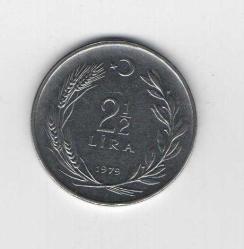 Tc. 2,5 Lira 1979 - Ters (Mp0811)