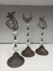 Muazzam Kristal Detaylı Mevlevi 3'lü Alem Seti