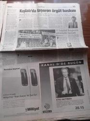 Milliyet Gazetesi - 15 Kasım 1999 - Deprem'de Hangi Semtler Nasıl Etkilenecek - MTA Genel Müdürü Cengiz Atak - İstanbul Nefesini Tutmuş Beklerken Sismik 1 Gemisinin Araştırma Sonuçları Açıklanmıyor - ABD Başkanı Bill Clinton Ankara'da - Bill Clinton'ı Esenboğa'da Süleyman Demirel Karşıladı - Rauf Denktaş'tan Oldu Bitti'ye Ret - ABD'li Sanatçı Tina Turner - Mehmet Aslantuğ - Arzum Onan