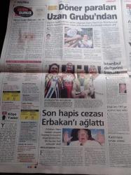 Milliyet Gazetesi - 12 Aralık 2003 - MİT Müsteşarı Şenkal Atasagun'un Verdiği Yemek - Türban Eylemine Yorum Yok - Antalya'da Türban Eylemi Tırmanıyor - Türban Raporu Jacques Chirac'ta Okulda Dini İşaret Yasak - Almanya Kaplancılara Savaş Açtı - Kara Ses Operasyonu - Metin Kaplan - Döner Paraları Uzan Grubundan - Genç Parti - Son Hapis Cezası Necmettin Erbakan'ı Ağlattı