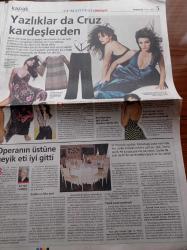 Milliyet Cumartesi Gazetesi - 1 Mart 2008 - İspanyol Oyuncu Penelope Cruz Ve Kız Kardeşi Monica Cruz Kardeşler Yazlıkları Çıkardı - İstanbul'da Gece Kulübü Gibi Mağaza - Helen Mirren - Rock'çı Demir Demirkan Senfoniyle Sahnede - Joelle Hançerli'nin Takunya Şeklindeki Masa Tasarım - Komedi Dükkanı - Tolga Çevik - Salih Kalyon - Osmantan Erkır