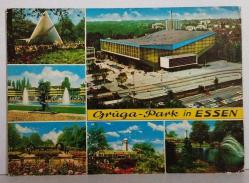 ŞEHİR KARTPOSTALI-ALMANYA/ESSEN MİMARİ YAPILAR HEYKEL HAVUZ VE BAHÇE GÖRÜNTÜLERİ,ARKASI YAZILMIŞ, RENKLİ, 12 X 16 CM EBADINDA - 1950'LER, 1960'LAR, 1970'LER, 1980'LER