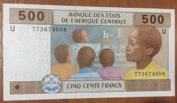 ORTA  AFRİKA 500 FRANG.(U) KAMERUN ÇİL.2002.  KAĞIT PARA