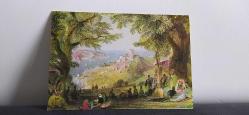 RESSAM THOMAS ALLOM REPRODÜKSİYONU KARTPOSTAL KONDİSYON YÜKSEK KOLEKSİYONLUK NADİR. MANZARA İSTANBUL ANADOLU SIRTLARI . BOYNER HOLDİNG TEBRİK YAZILI