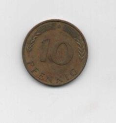 Almanya 10 Pfennig 1950-D (mp0884)