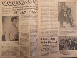 Artist Haftalık Ses Tiyatro ve Sinema Mecmuası Dergisi - 27 Ekim 1964 - Sayı:44 - Pervin Par - Hayat Kavgası filmi - Tamer Yiğit - Semra Sar - Semih Sergen - Erol Taş - Muhterem Nur - Bedirhan Çınar - Sadri Alışık - Çolpan İlhan - Sevil Bora - Çetin Ener - Semiramis Pekkan - Ekrem Bora - Aliye Rona - Eşref Kolçak - Adnan Şenses - Hülya Koçyiğit - Fikret Hakan - Nilüfer Aydan - Halit Refiğ - Cenk Er - Tanju Gürsu - Erdoğan Özince - Mehmet Ali Akpınar - Halide Edip - Fatma Girik - Atıf Yılmaz - Tülin Elgin - Ajda Pekkan - Özkan Yılmaz - Ediz Hun - Göksel Arsoy - Üç Tekerlekli Bisiklet filmi - Hayat Kavgası filmi - Suçlular Aramızda filmi - Ve Allah Gençleri Yarattı filmi - Afilli Delikanlılar filmi - Erkekler Ağlamaz filmi - Dullar Tercih Edilir filmi - Plajda Buluşalım - Adnan Şenses fotoğraf ve haberi - Tam Takım Dergi