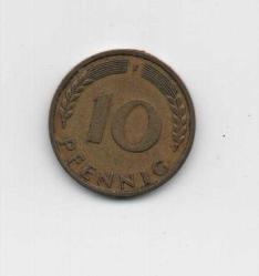 Almanya 10 Pfennig 1950-J (mp0887)