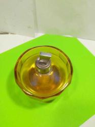 Ş4-----KRİSTAL CAM ESKİ PARFÜM ŞİŞESİ-POMPASI YOK - TABANINDA MİNİ ATMASI VAR