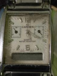 Carden Kol saati ÇİFT GÖSTERGE CAMI ÇATLAK PARÇALIK PİL TAKILIP DENENMEDİ