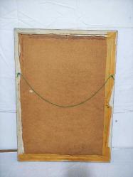 7621-DUBAİLİ RESSAM İMZALI DROLİT ÜZERİ YAĞLI BOYA RESİM AHŞAP ÇERÇEVELİ TABLO