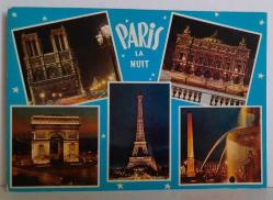 ŞEHİR KARTPOSTALI-FRANSA/PARİS NOTRE-DAME KATEDRALİ EYFEL KULESİ OPERA BİNASI YILDIZ'IN ZAFER TAKI VE DİĞER ESERLER,ARKASINA YAZILMAMIŞ, RENKLİ, 12 X 16 CM EBADINDA - 1950'LER, 1960'LAR, 1970'LER, 1980'LER