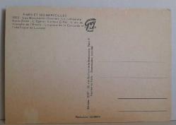 ŞEHİR KARTPOSTALI-FRANSA/PARİS NOTRE-DAME KATEDRALİ EYFEL KULESİ OPERA BİNASI YILDIZ'IN ZAFER TAKI VE DİĞER ESERLER,ARKASINA YAZILMAMIŞ, RENKLİ, 12 X 16 CM EBADINDA - 1950'LER, 1960'LAR, 1970'LER, 1980'LER