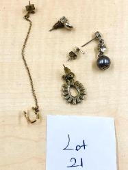 KÜPE LOTU VİNTAGE KÜPELER OBJELER BAYAN TAKI LOT 21