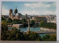 ŞEHİR KARTPOSTALI-FRANSA/PARİS NOTRE-DAME KATEDRAL NEHİR KÖPRÜ VE ŞEHİR MANZARASI,ARKASINA YAZILMAMIŞ, RENKLİ, 12 X 16 CM EBADINDA - 1950'LER, 1960'LAR, 1970'LER, 1980'LER